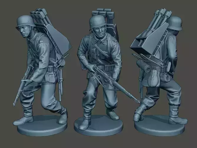 German soldier ww2 Action G4 3D print model