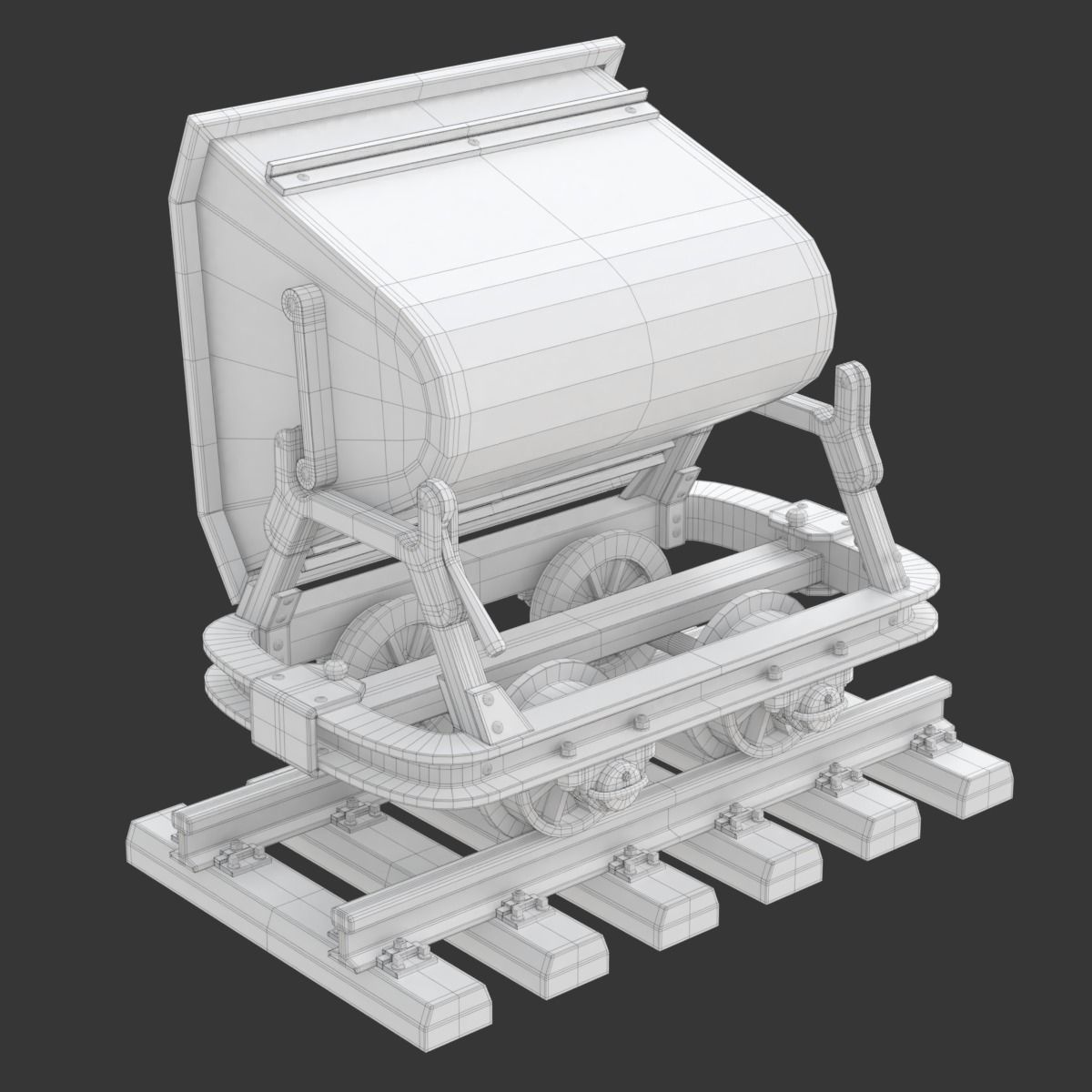 Mining Cart 3D model_27