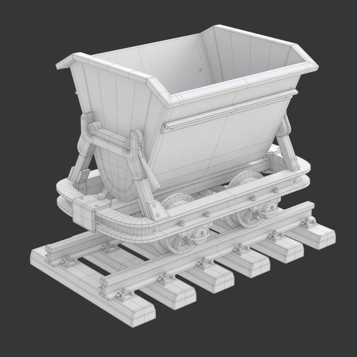 Mining Cart 3D model_22