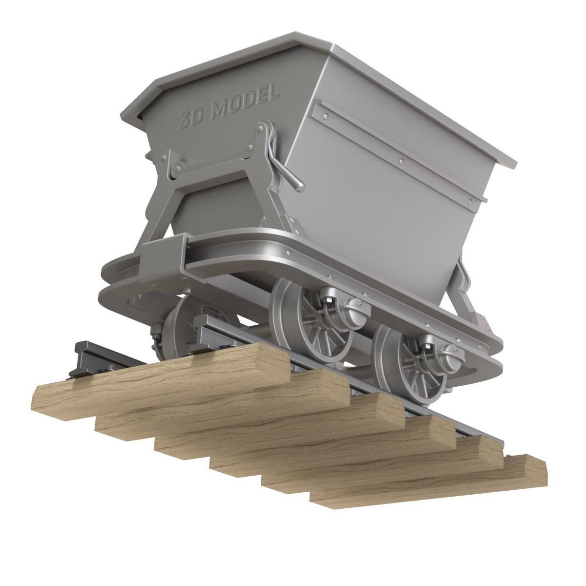 Mining Cart 3D model_7