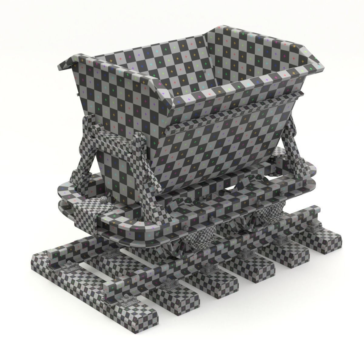 Mining Cart 3D model_11