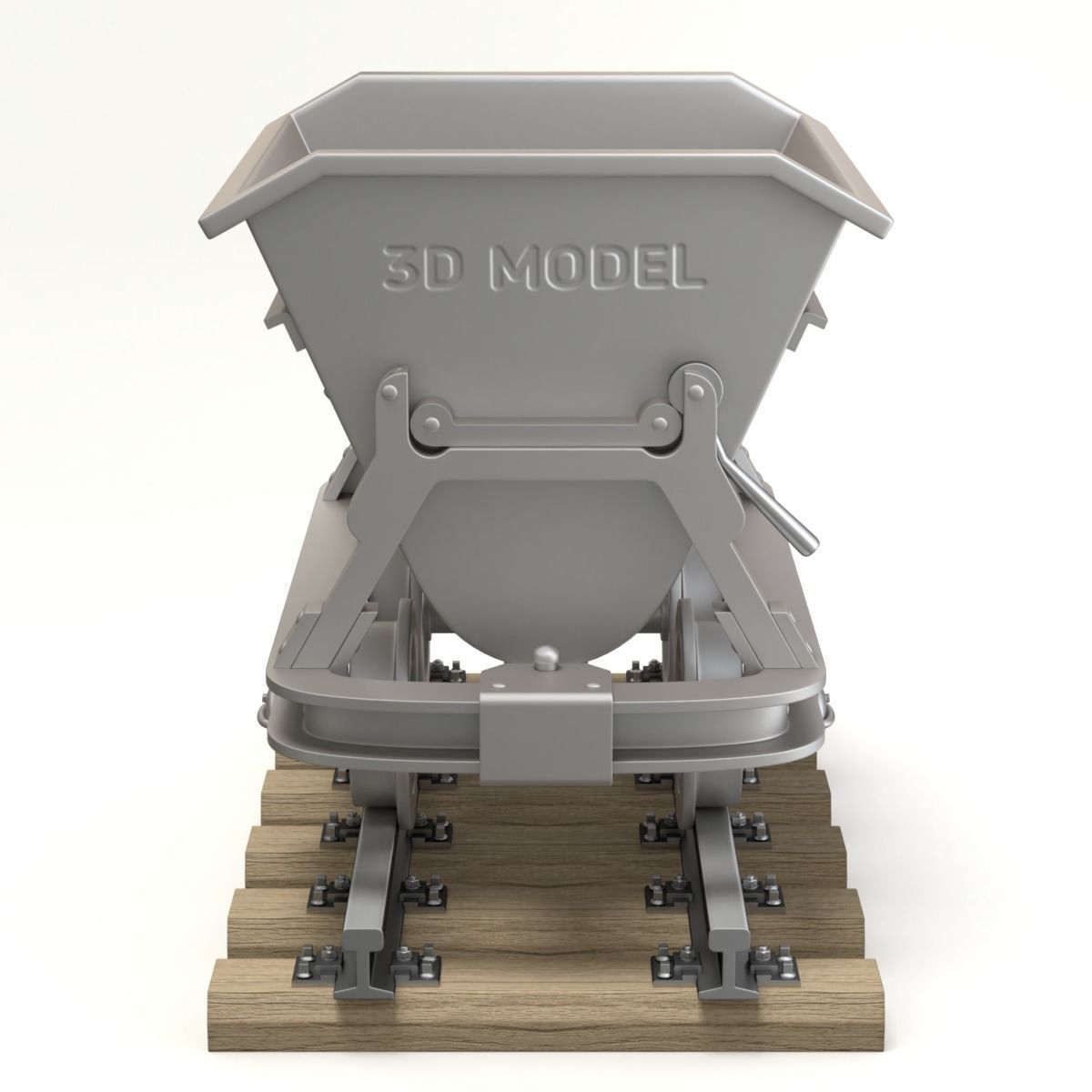Mining Cart 3D model_5