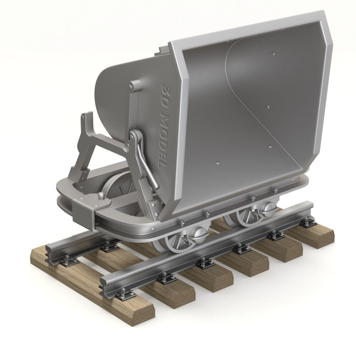 Mining Cart 3D model_9