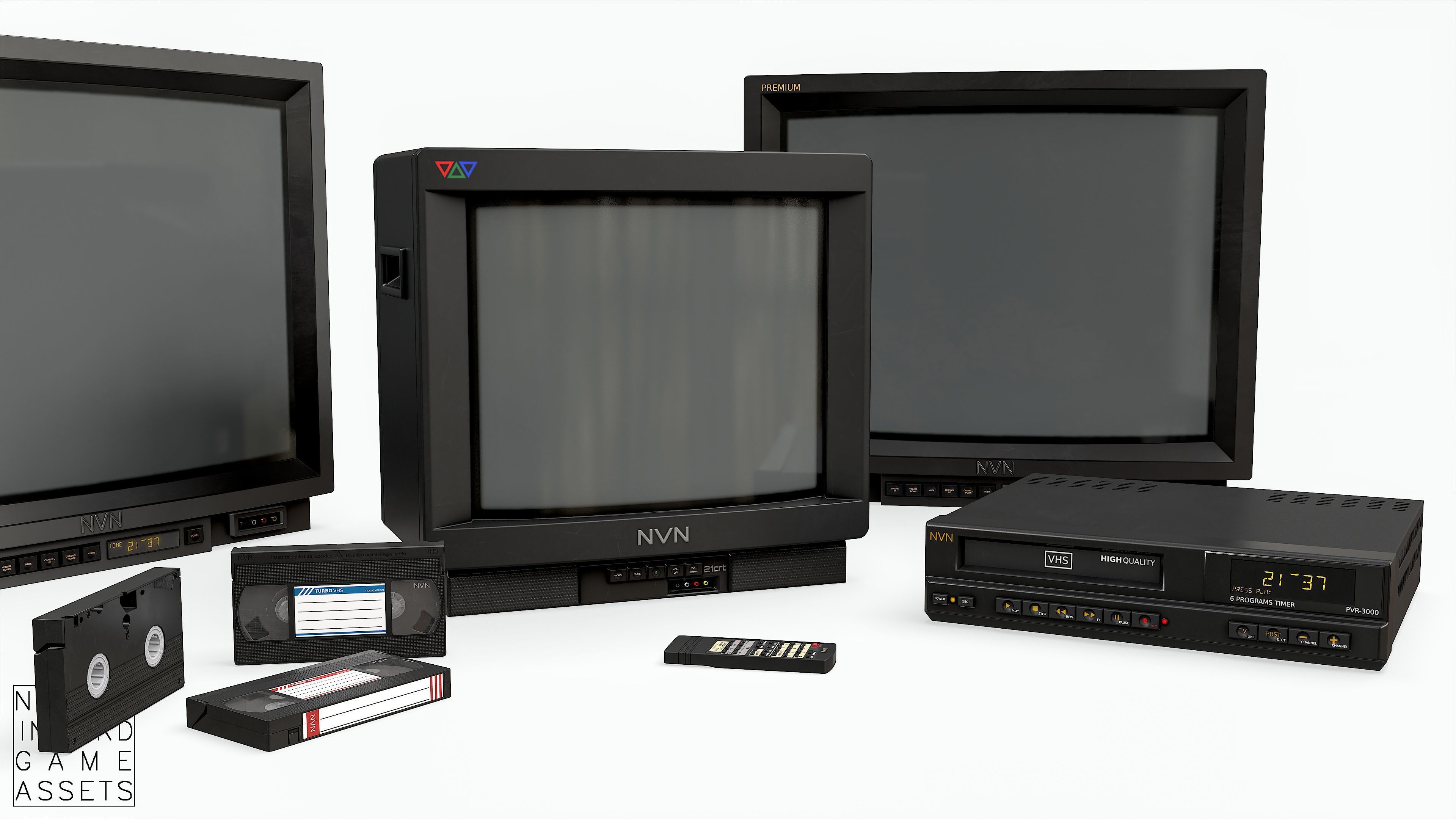 90s TVs and VHS 3D Model Collection_6