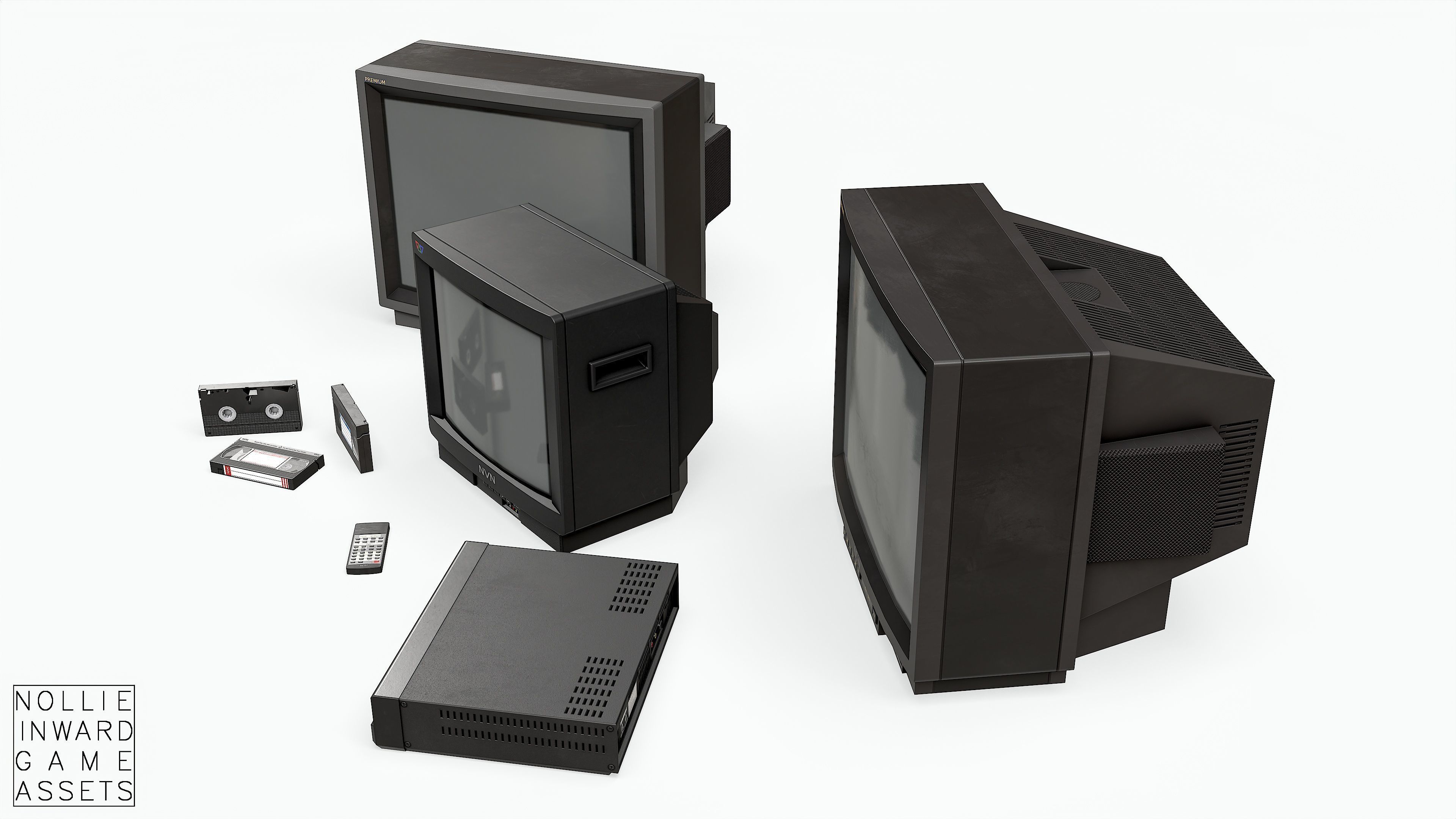 90s TVs and VHS 3D Model Collection_5