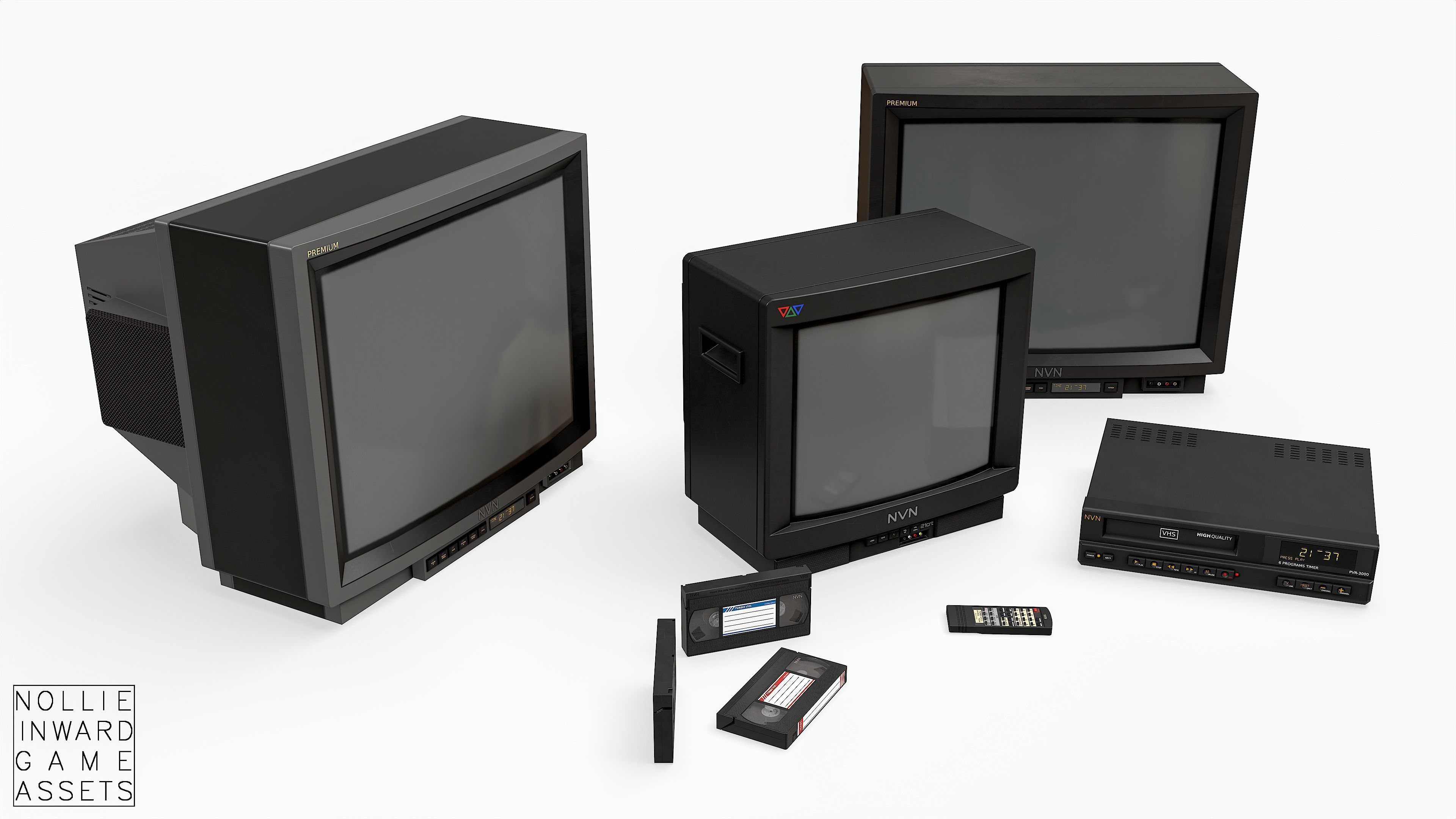 90s TVs and VHS 3D Model Collection_4