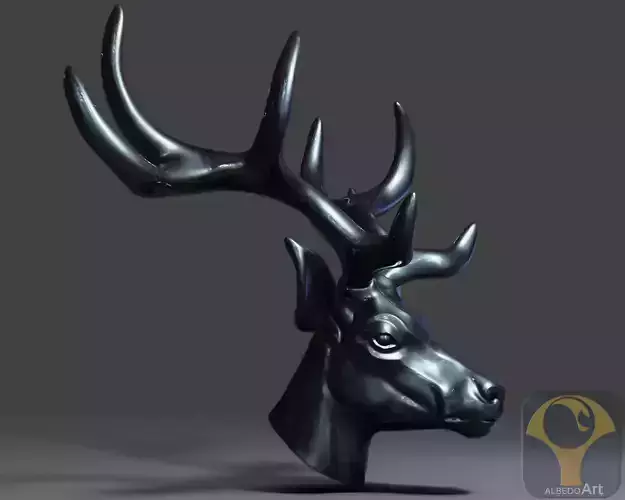 Deer Head02 3D print model