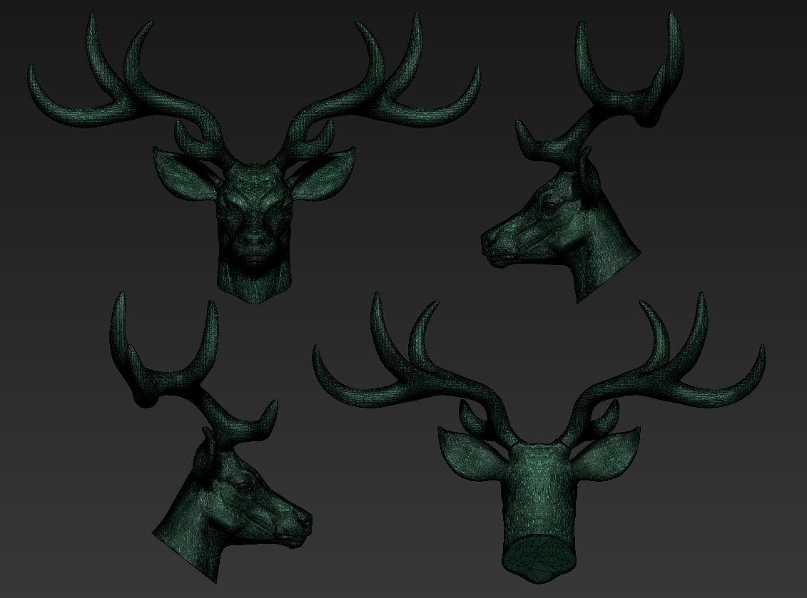 Deer Head02 3D print model_7