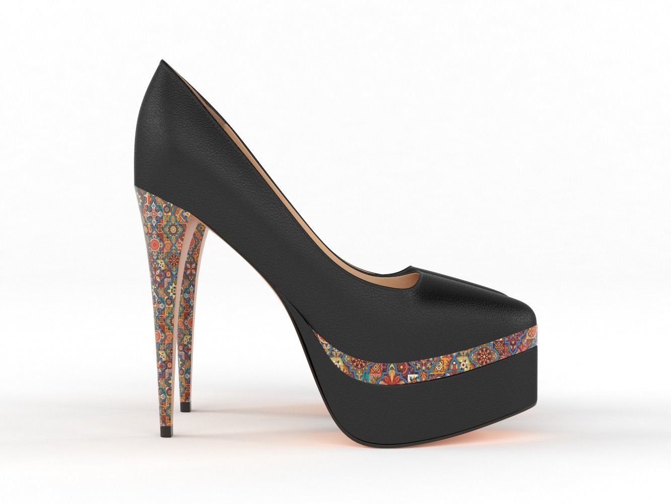 High Heels Women Shoes 3D model_4