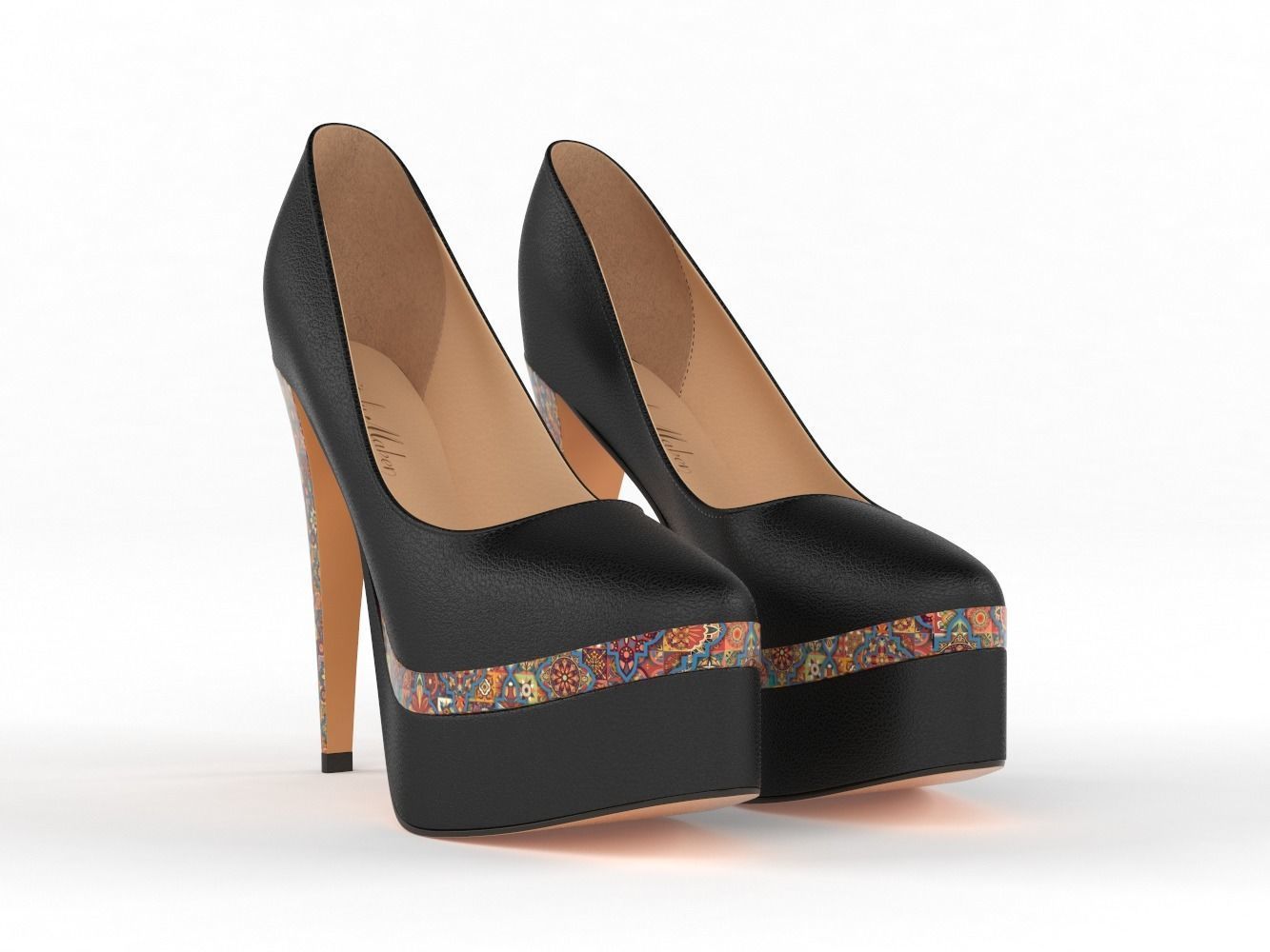 High Heels Women Shoes 3D model_1