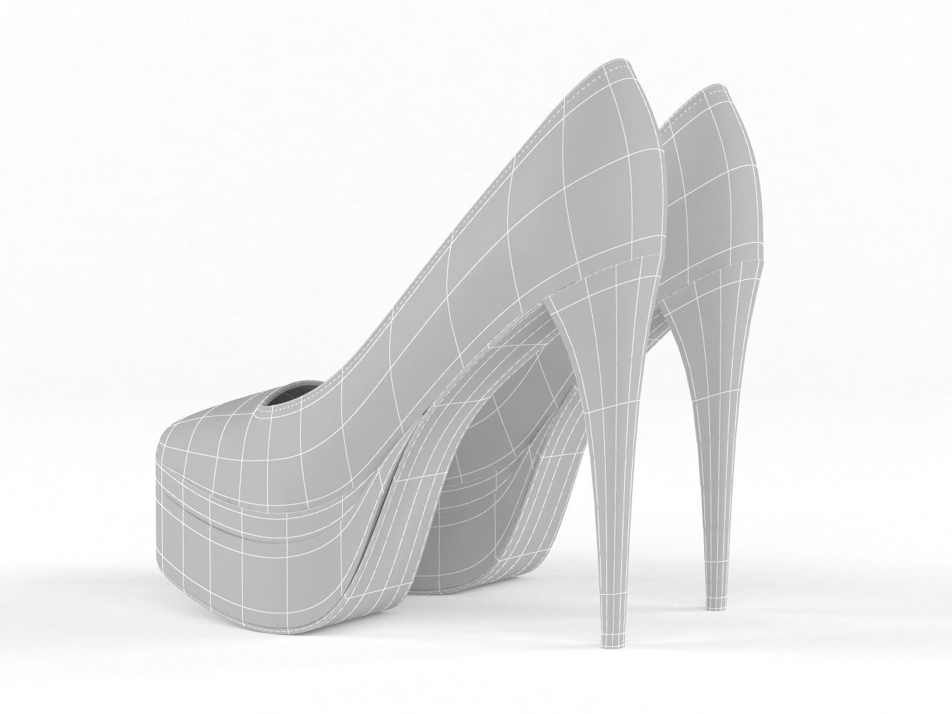 High Heels Women Shoes 3D model_6