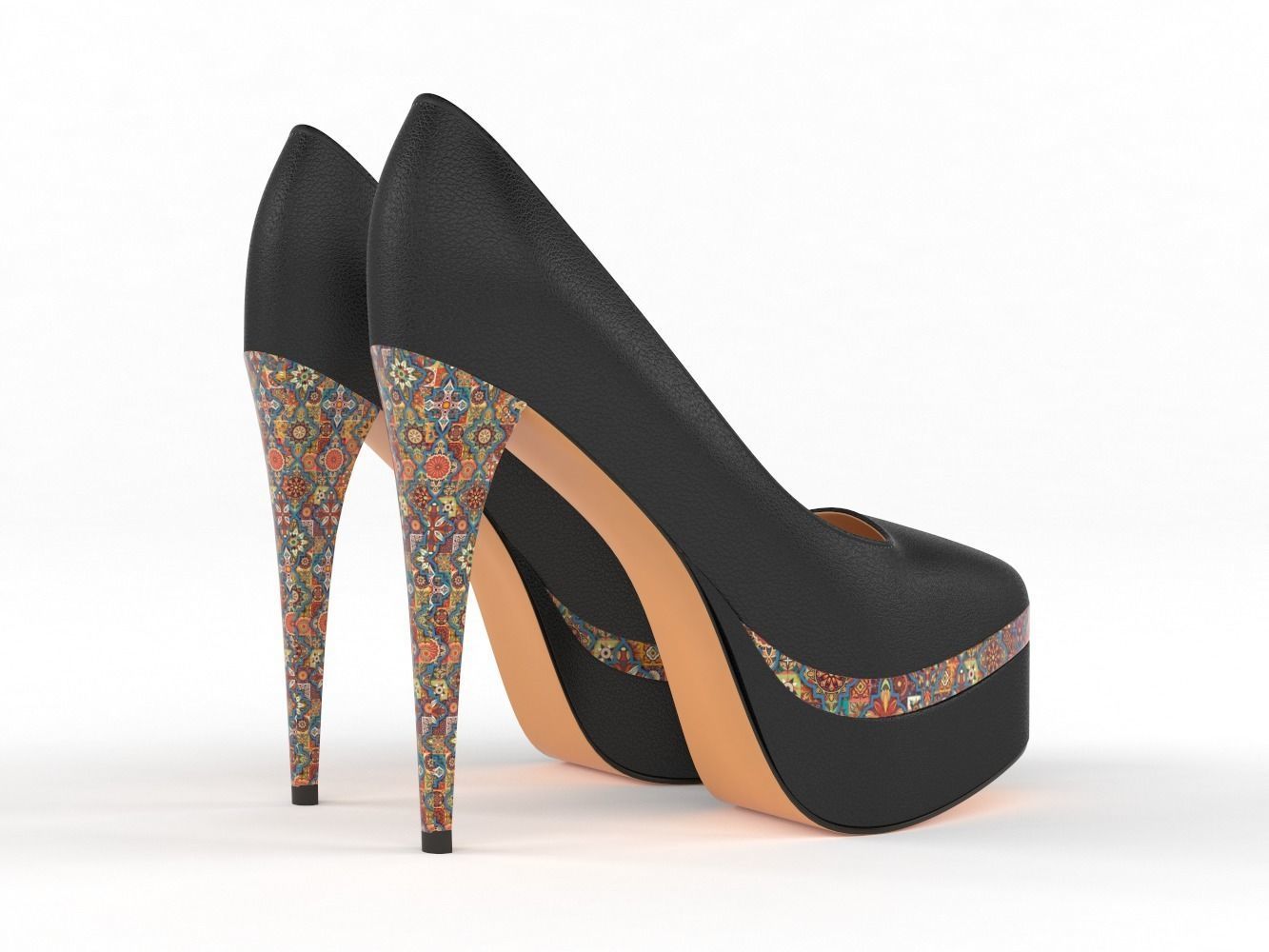 High Heels Women Shoes 3D model_3