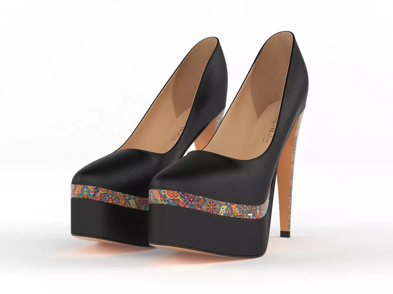 High Heels Women Shoes 3D model_0