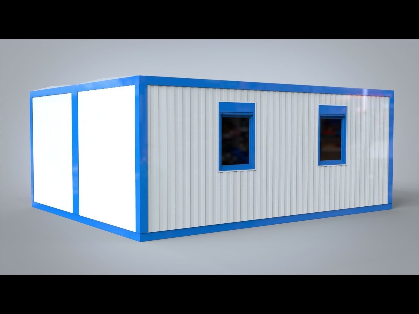 Modular office 30m2 3D model_4