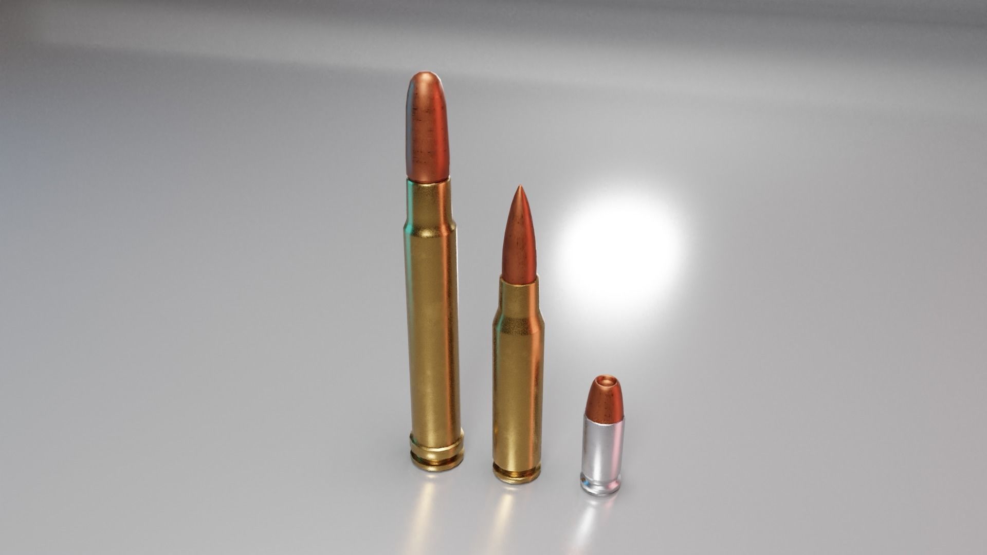 Bullet AMMO Low-poly 3D model_1