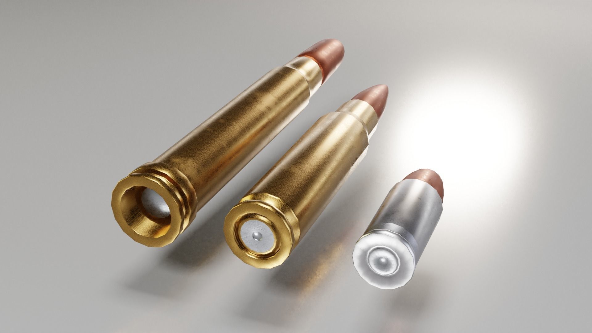Bullet AMMO Low-poly 3D model_4