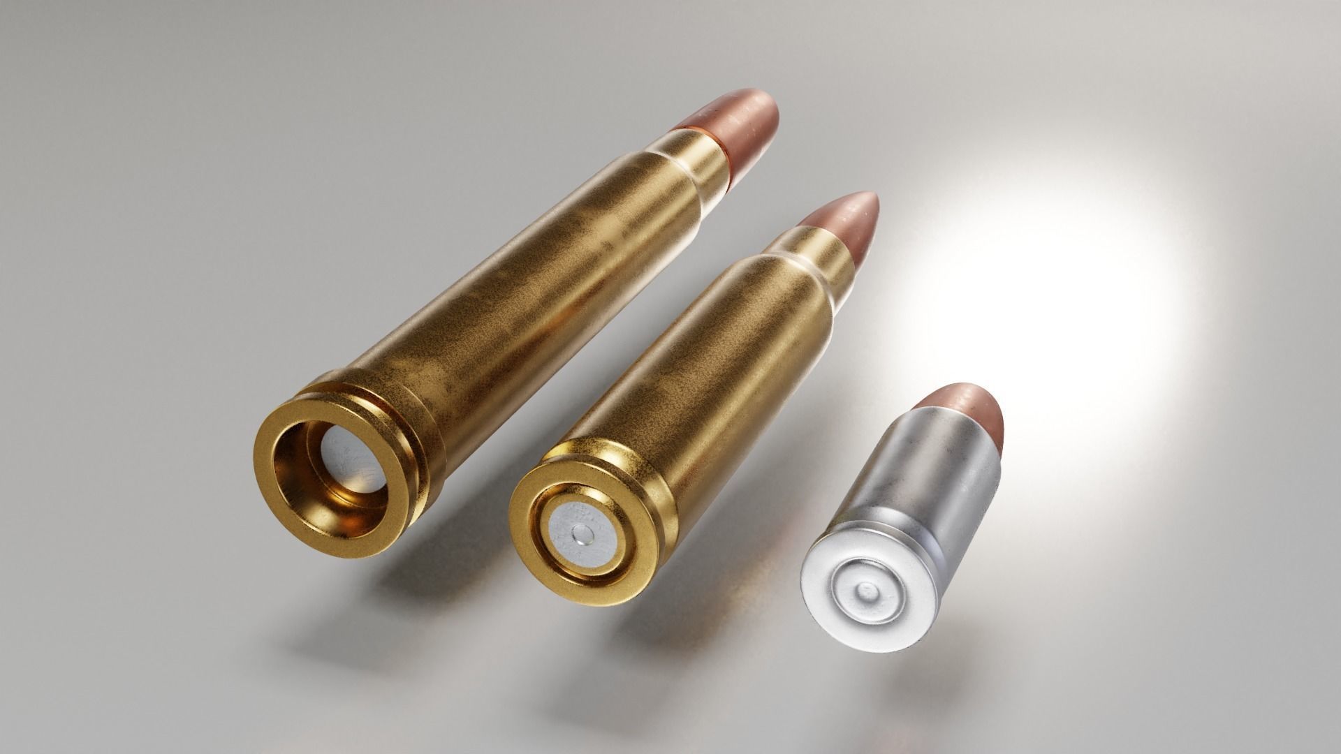 Bullet AMMO Low-poly 3D model_3