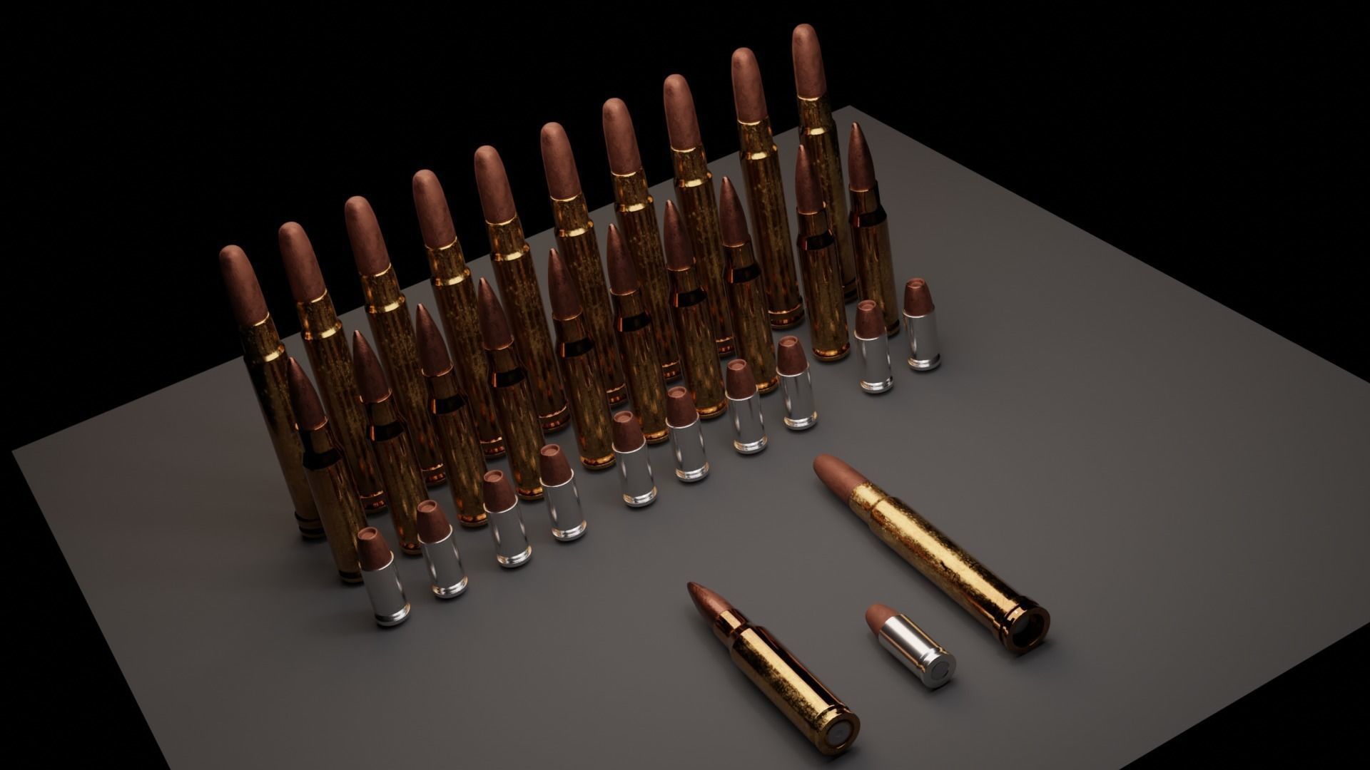 Bullet AMMO Low-poly 3D model_6