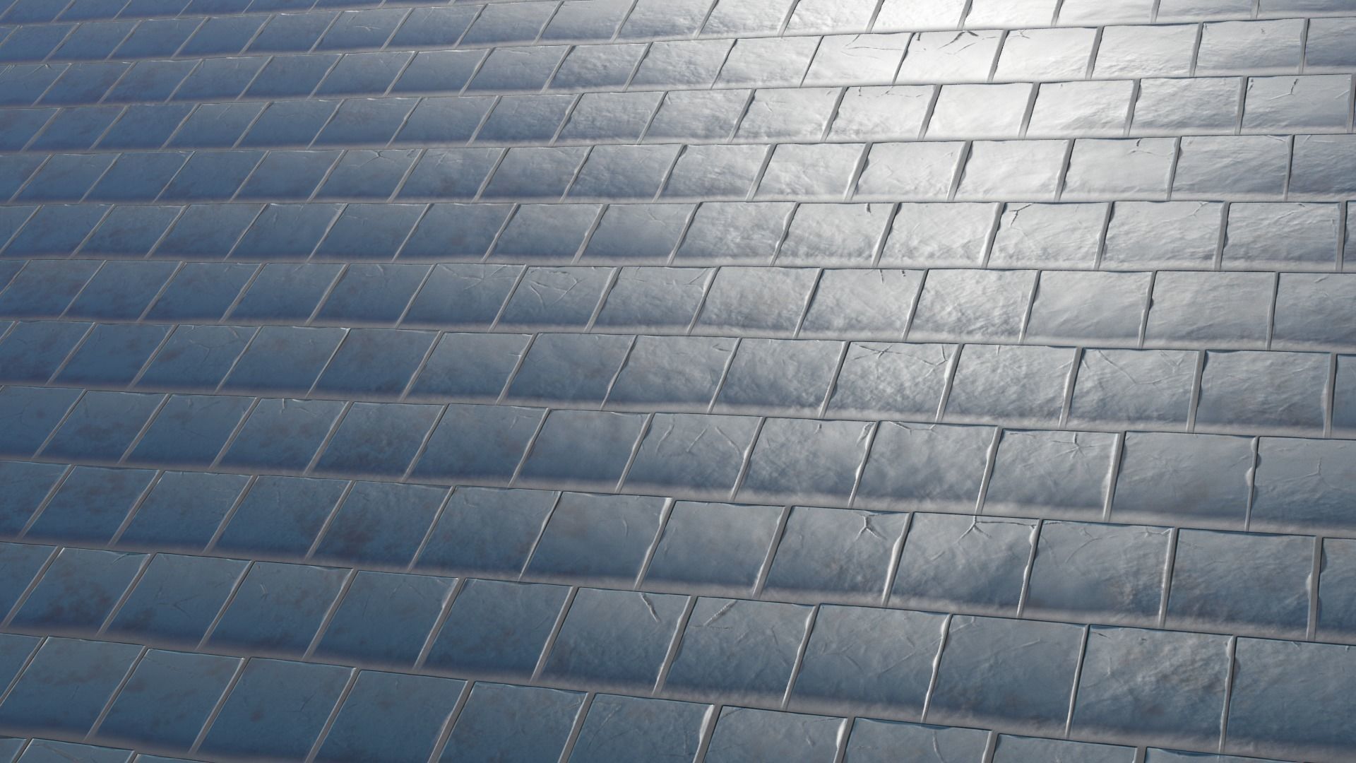 British brick house Low-poly 3D model_10