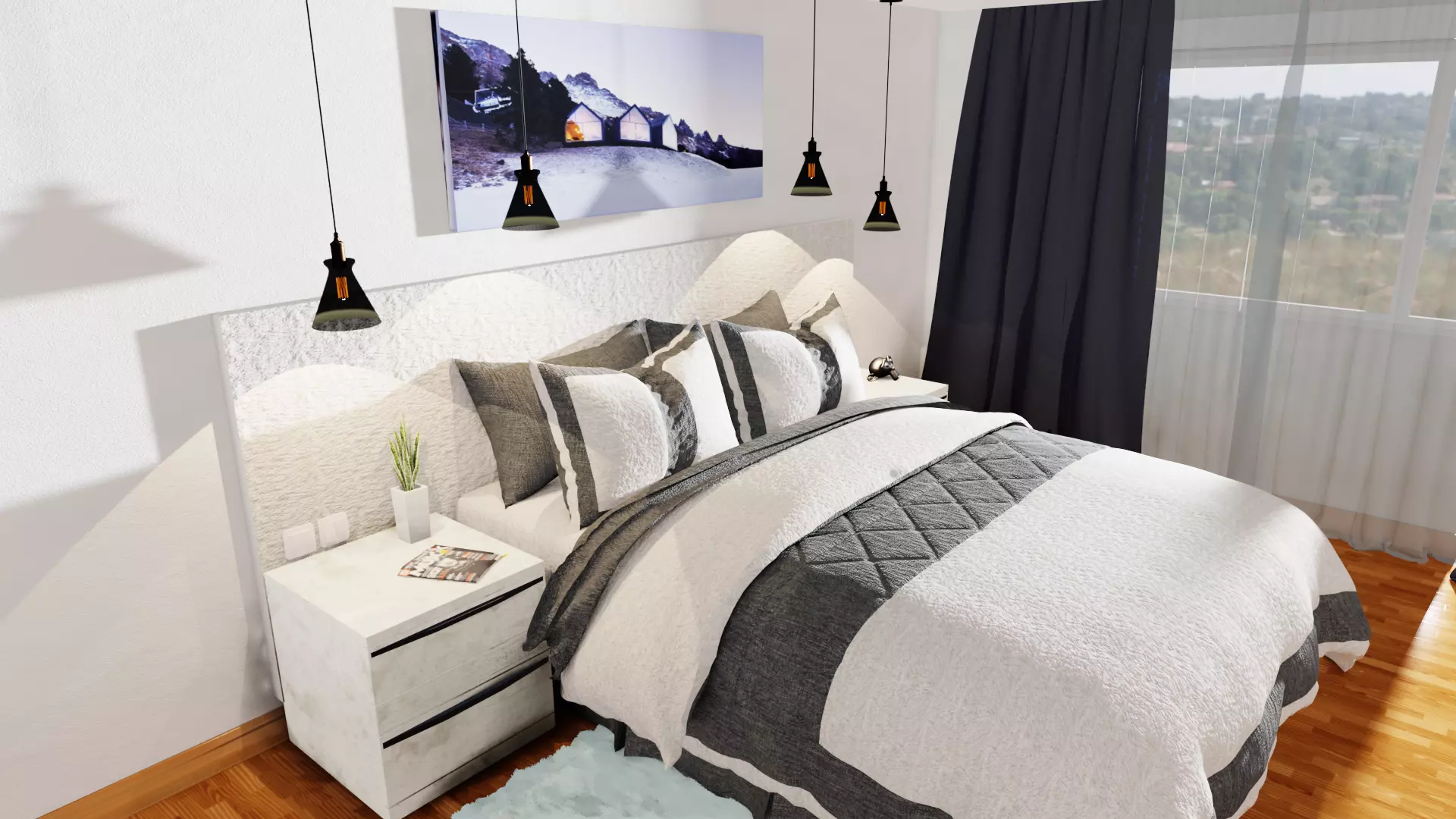 Bedroom Interior Design 3D model_0