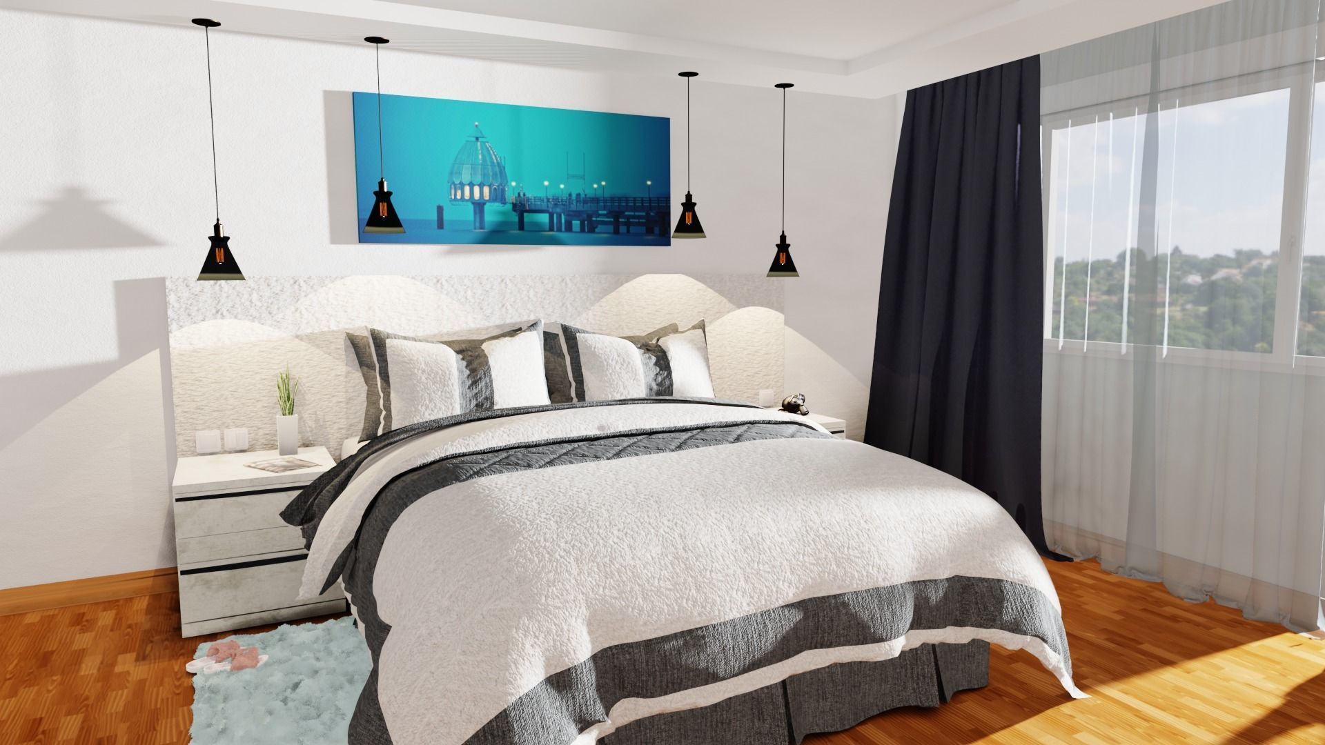 Bedroom Interior Design 3D model_1