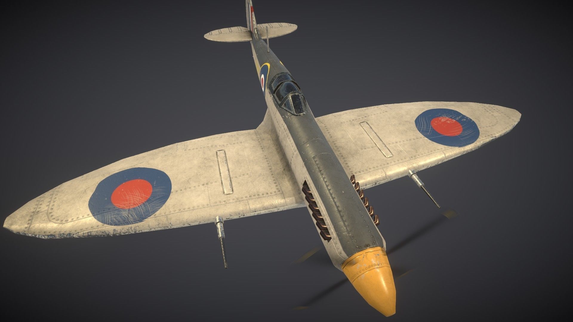 Supermarine Spitfire Low-poly 3D model_2