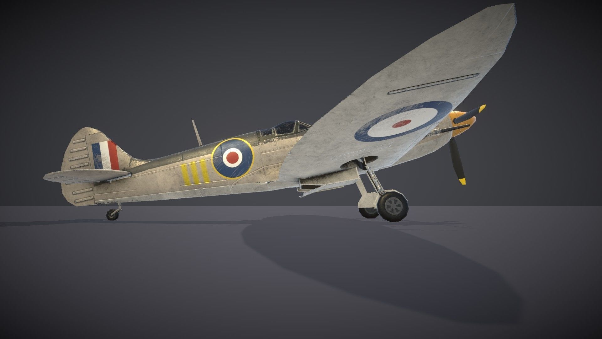Supermarine Spitfire Low-poly 3D model_41