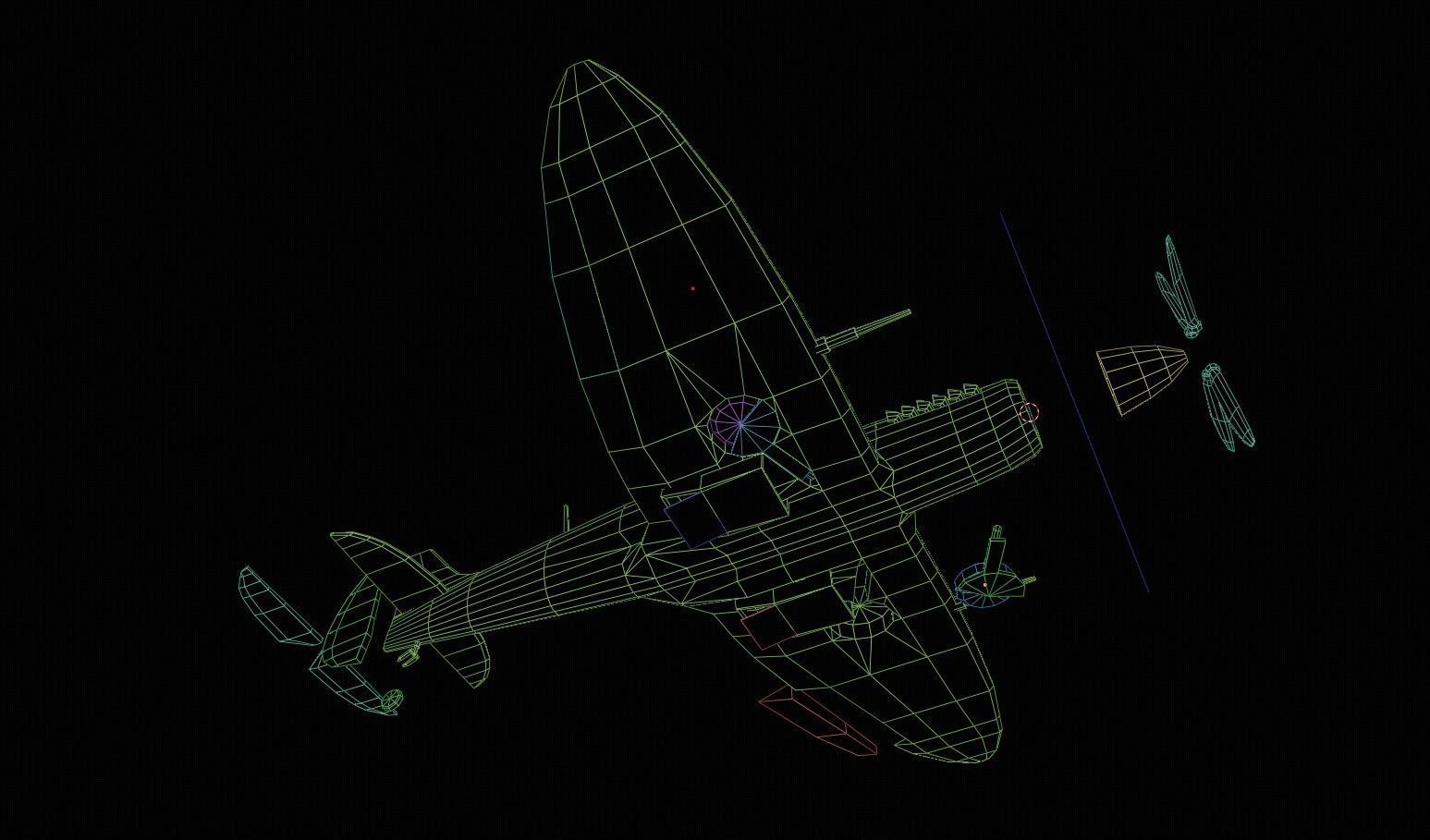 Supermarine Spitfire Low-poly 3D model_19