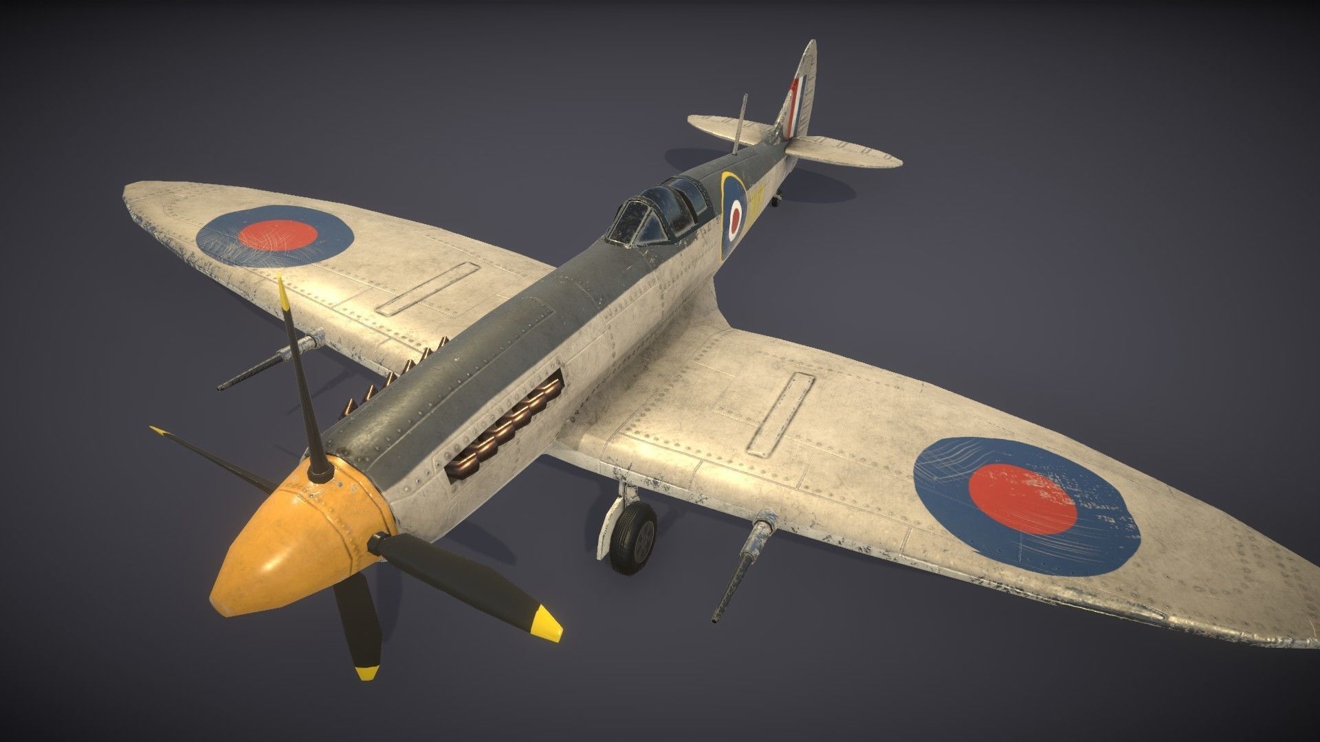 Supermarine Spitfire Low-poly 3D model_42