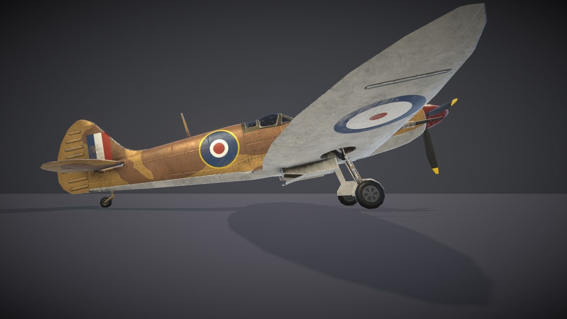 Supermarine Spitfire Low-poly 3D model_35