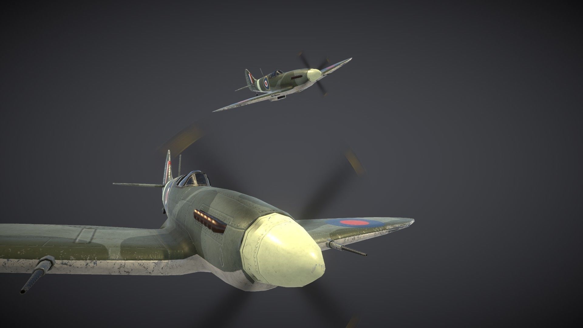 Supermarine Spitfire Low-poly 3D model_20