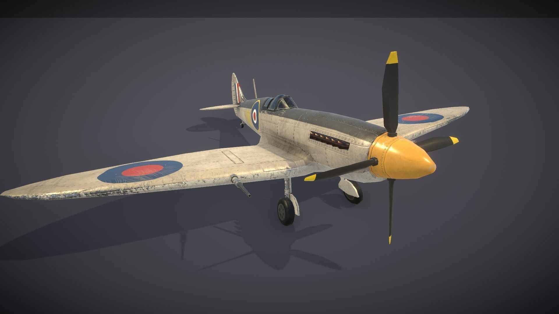 Supermarine Spitfire Low-poly 3D model_39