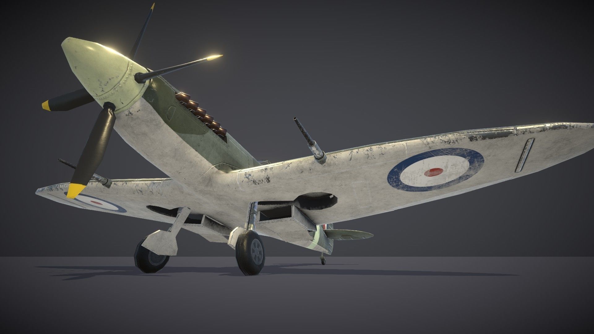 Supermarine Spitfire Low-poly 3D model_32
