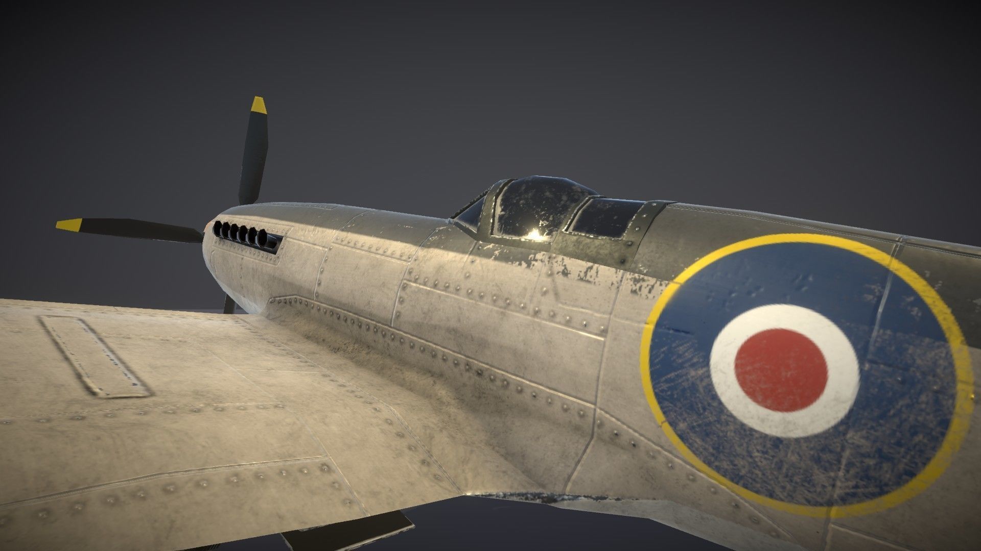Supermarine Spitfire Low-poly 3D model_43