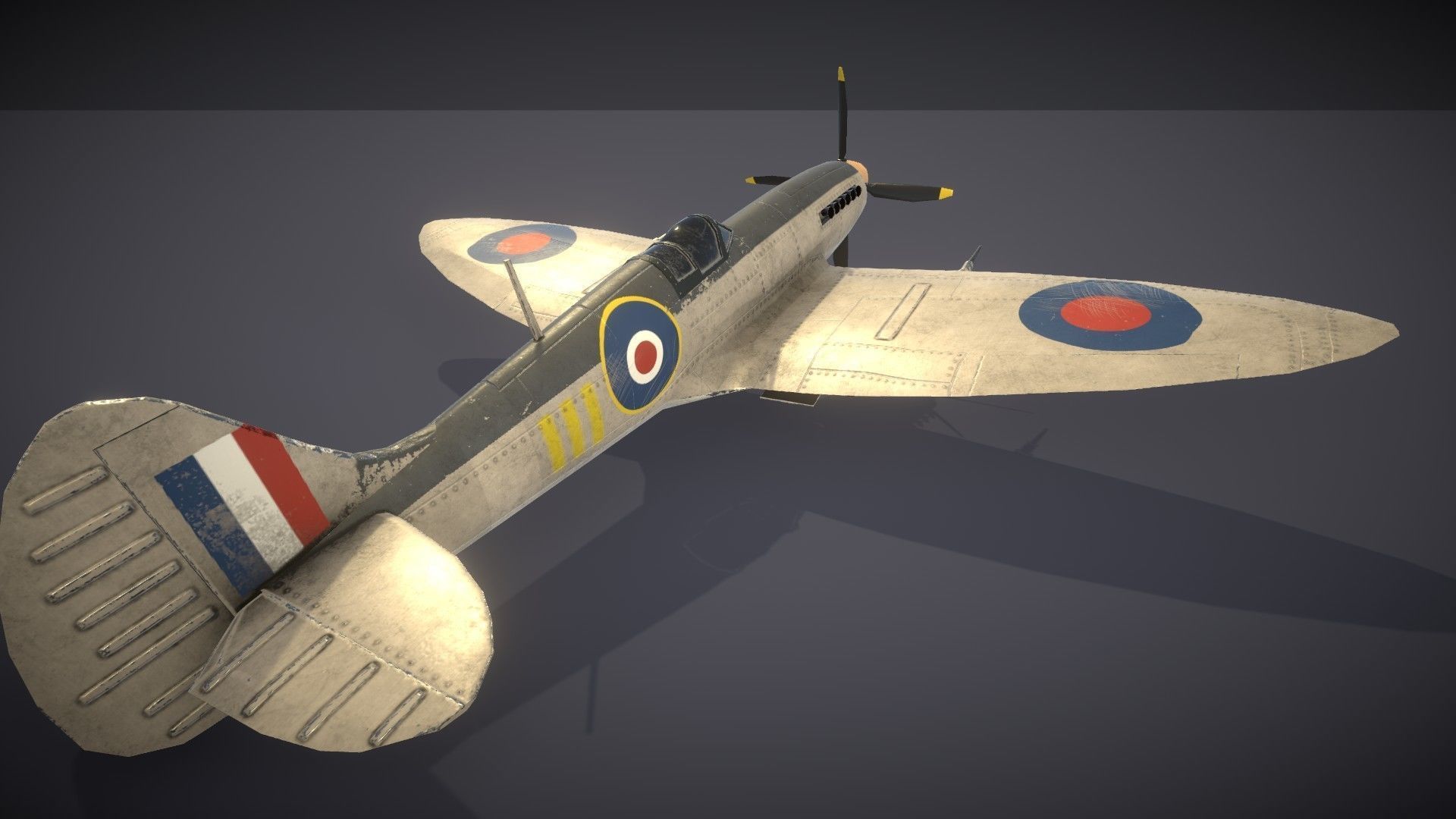 Supermarine Spitfire Low-poly 3D model_40