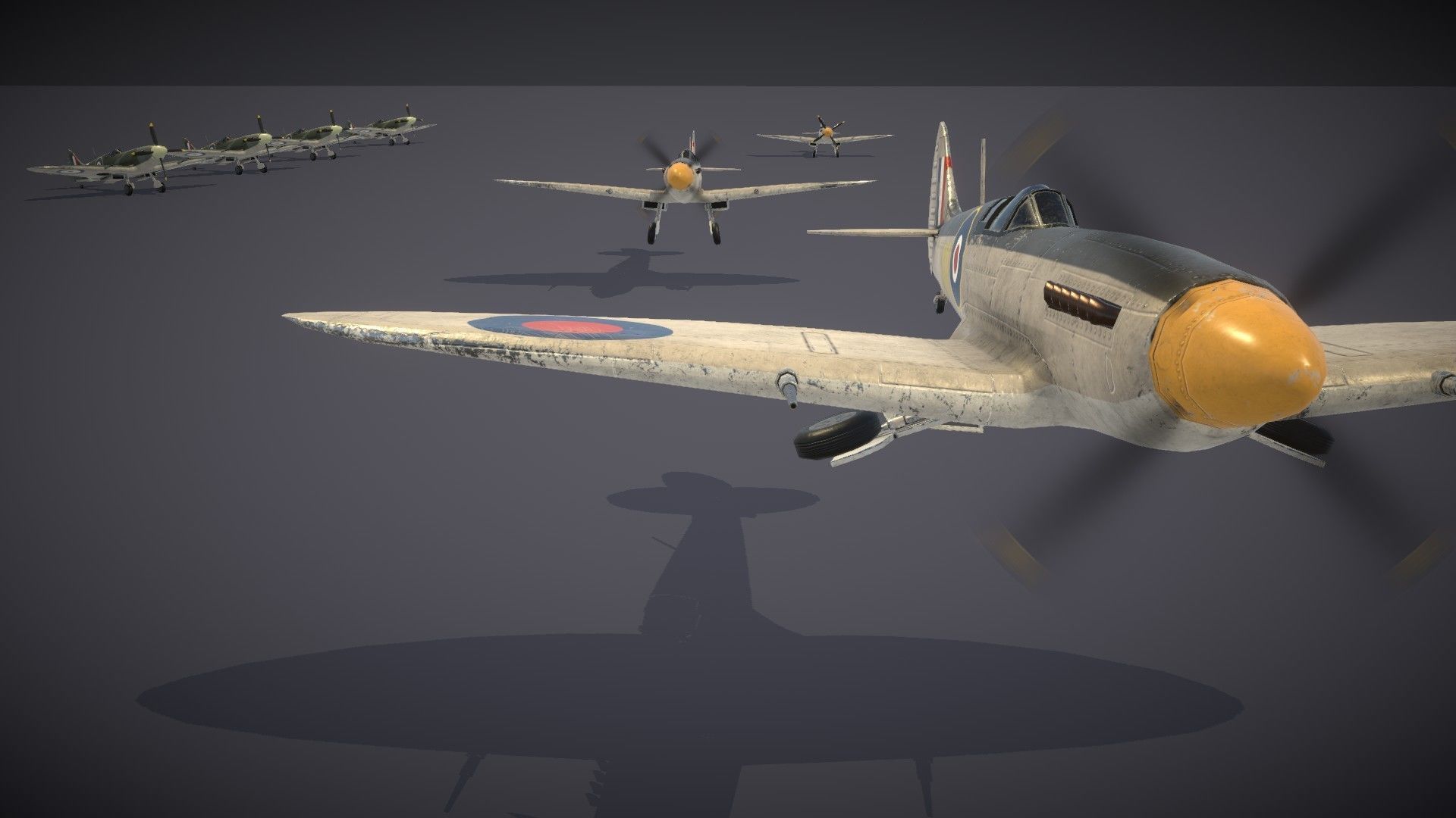 Supermarine Spitfire Low-poly 3D model_25
