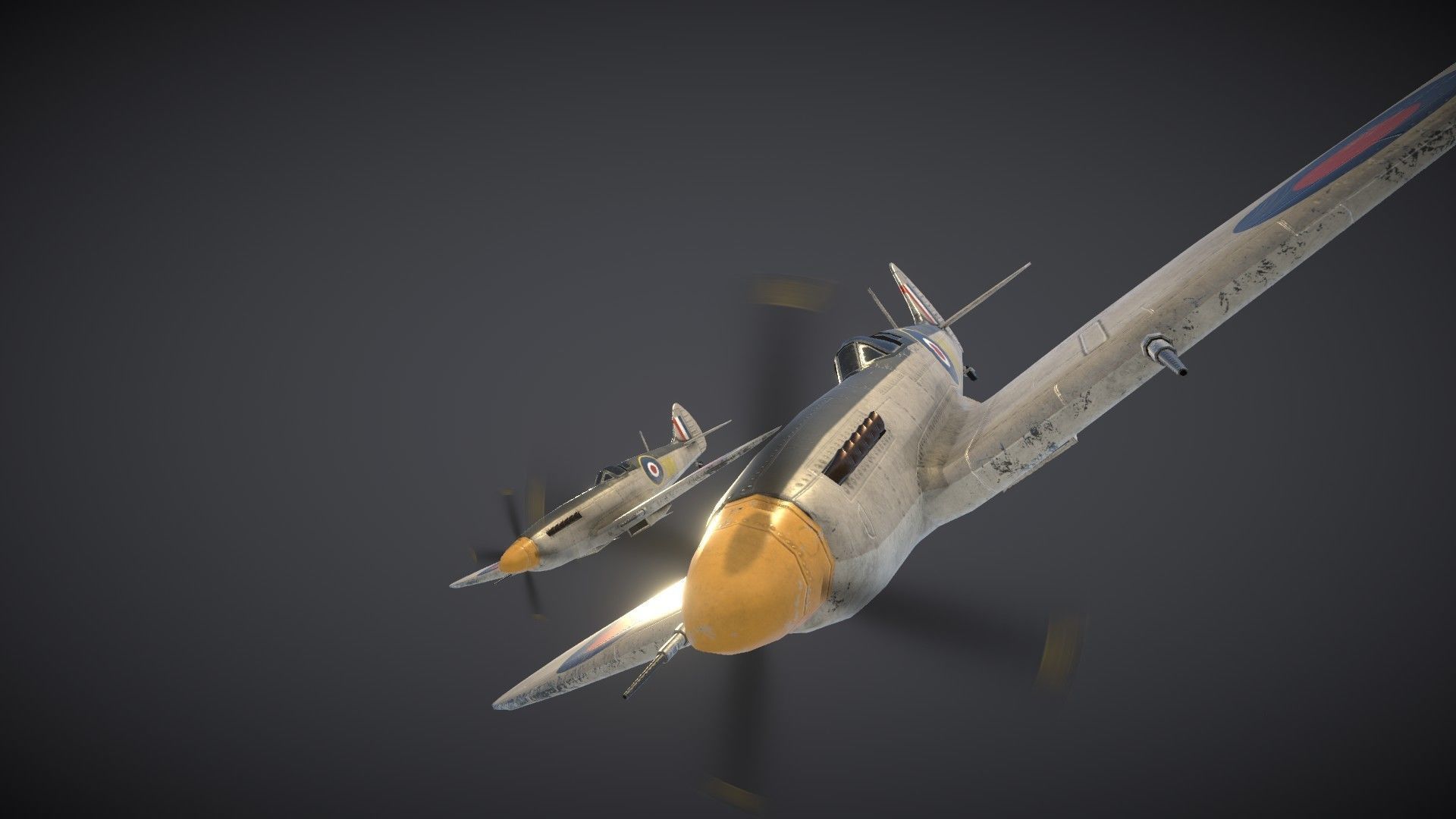 Supermarine Spitfire Low-poly 3D model_22