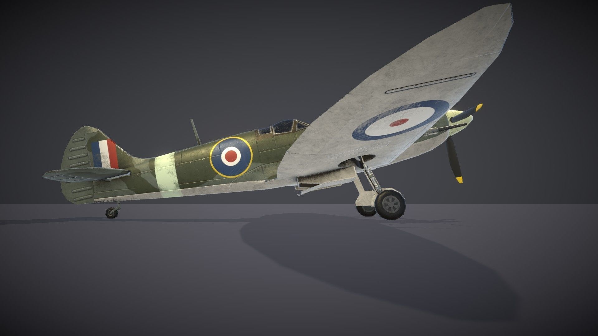 Supermarine Spitfire Low-poly 3D model_27