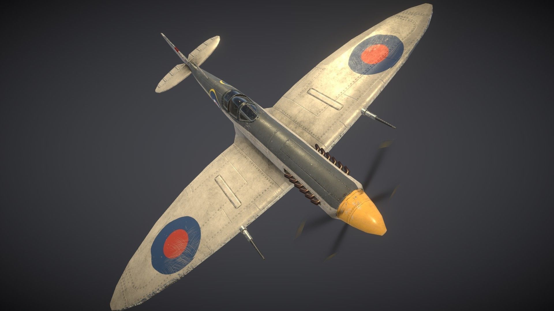 Supermarine Spitfire Low-poly 3D model_14