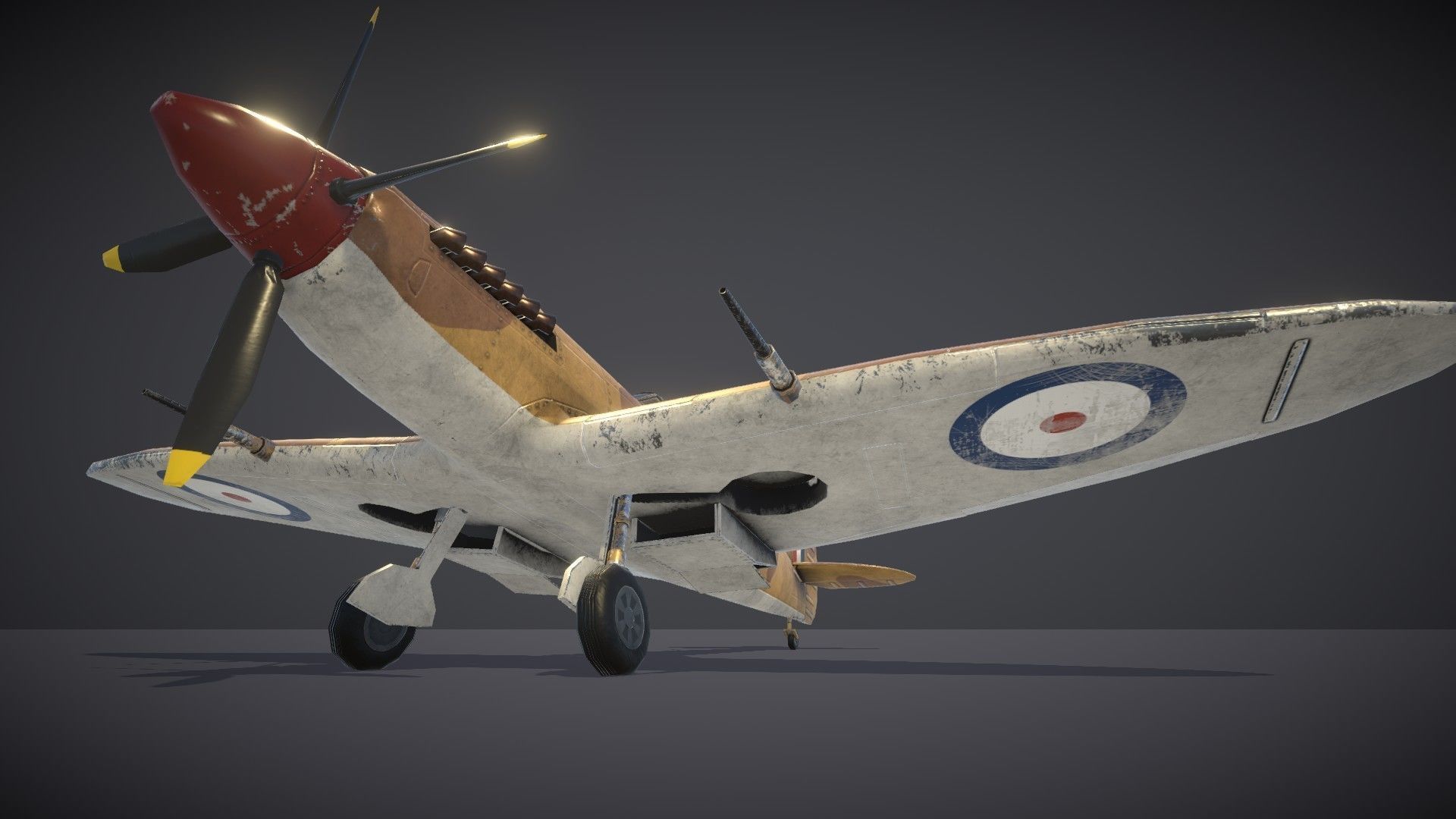 Supermarine Spitfire Low-poly 3D model_38