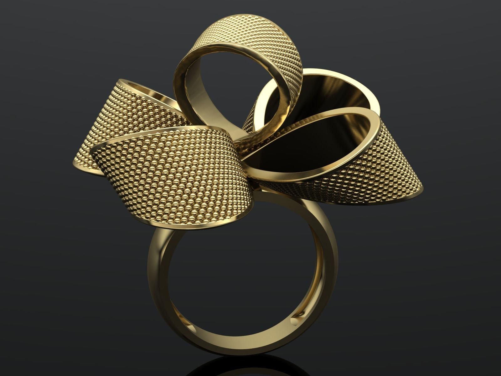 MGold048 Bow Knot Ring  3dmodel 3D print 3dm stl 3D print model 3D print model_0