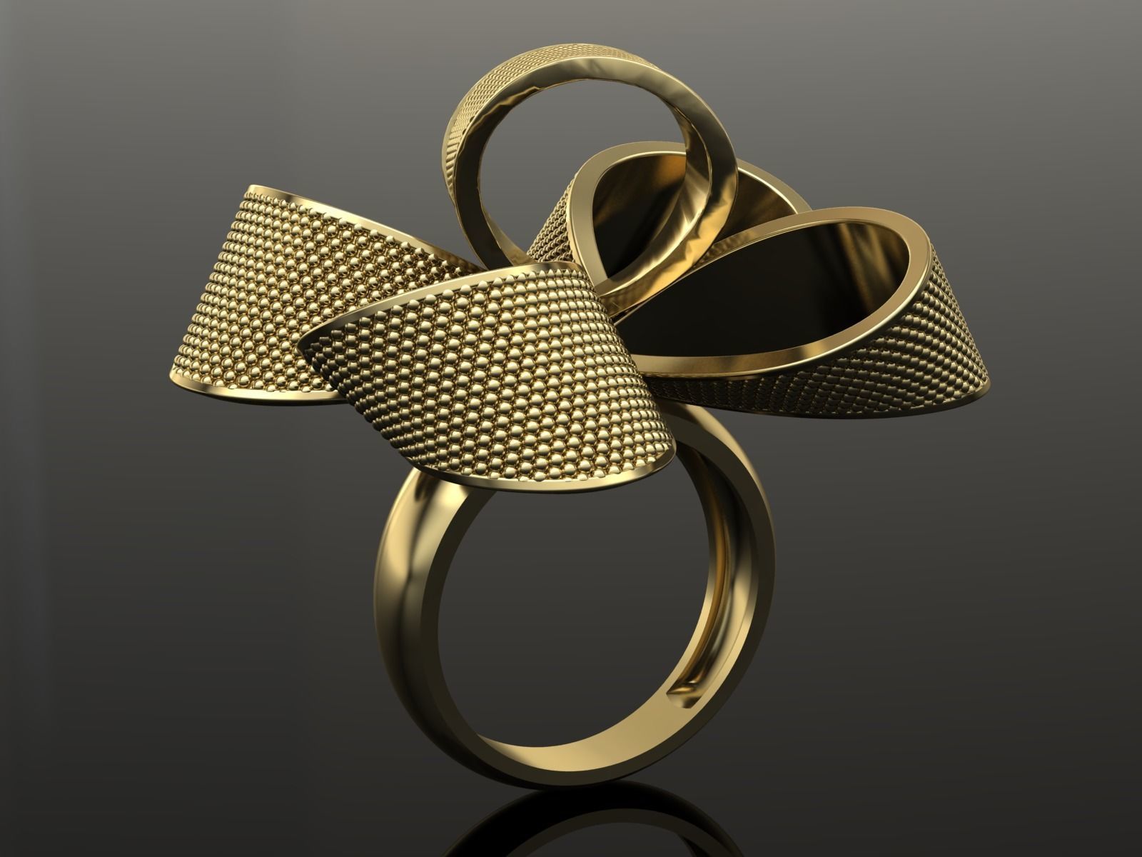 MGold048 Bow Knot Ring  3dmodel 3D print 3dm stl 3D print model 3D print model_2
