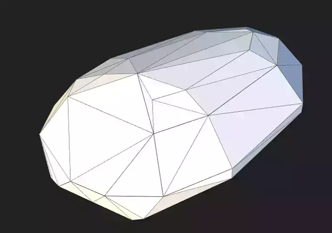 Low Poly Potato polygonal diamond