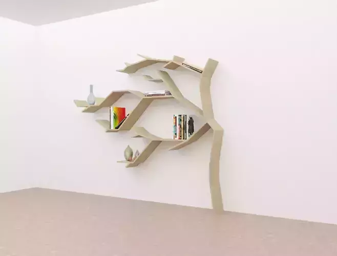 Tree bookshelf 3D model