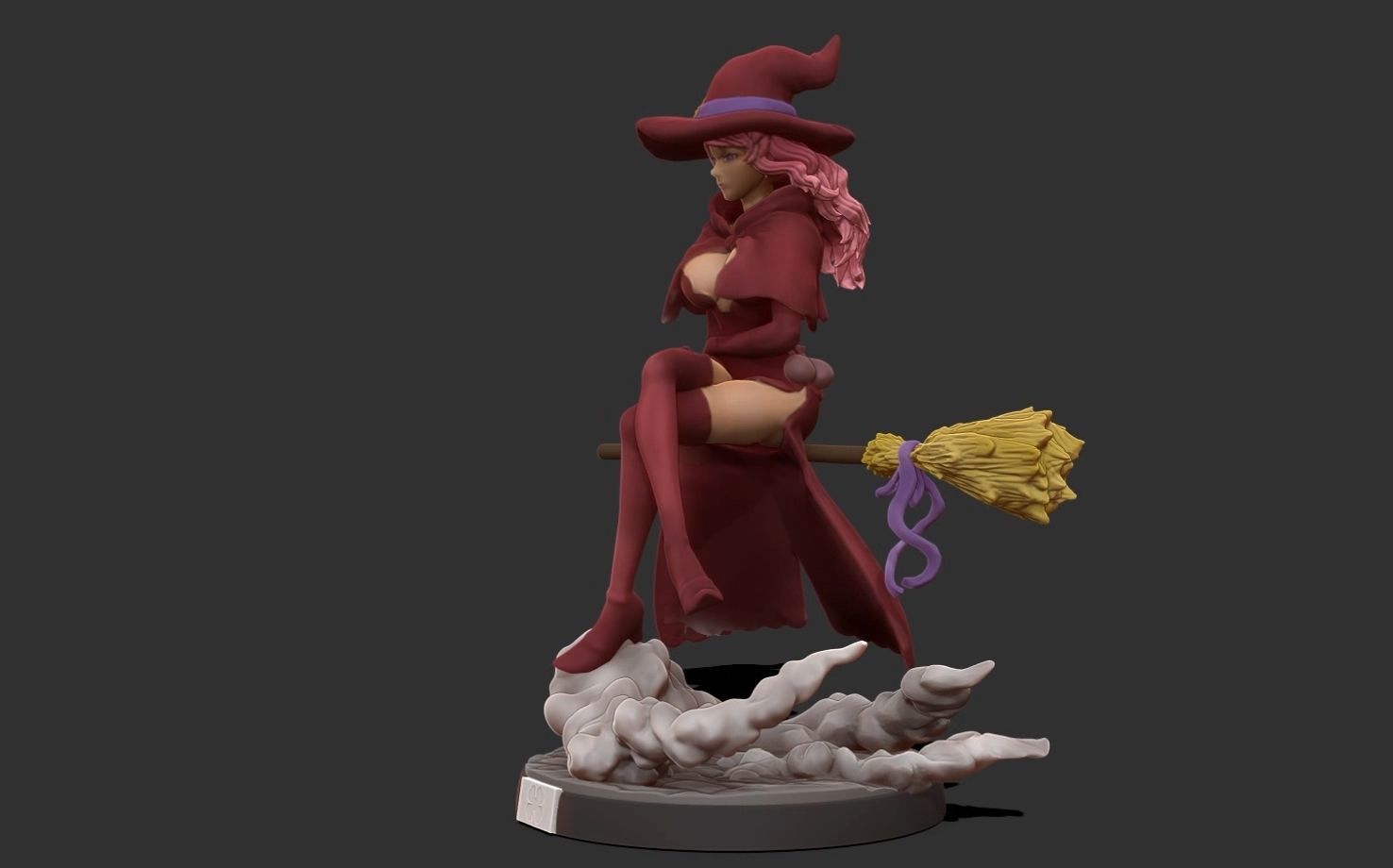 Black clover - vanessa anoteca 3d print statue - witch figure 3D print model_37