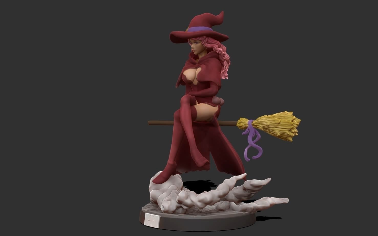 Black clover - vanessa anoteca 3d print statue - witch figure 3D print model_38
