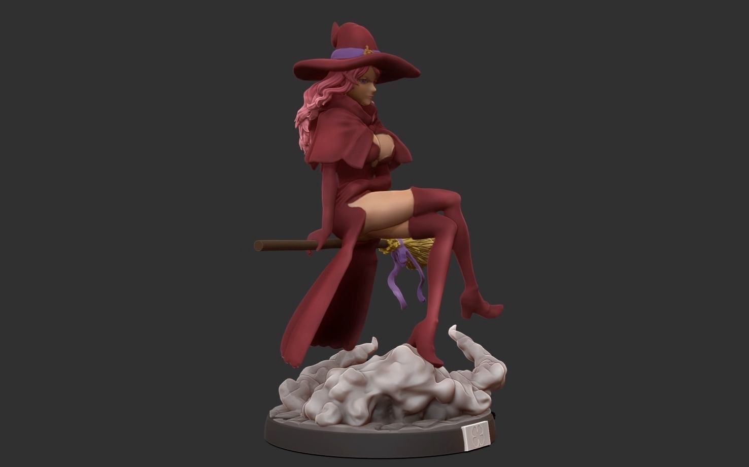 Black clover - vanessa anoteca 3d print statue - witch figure 3D print model_8