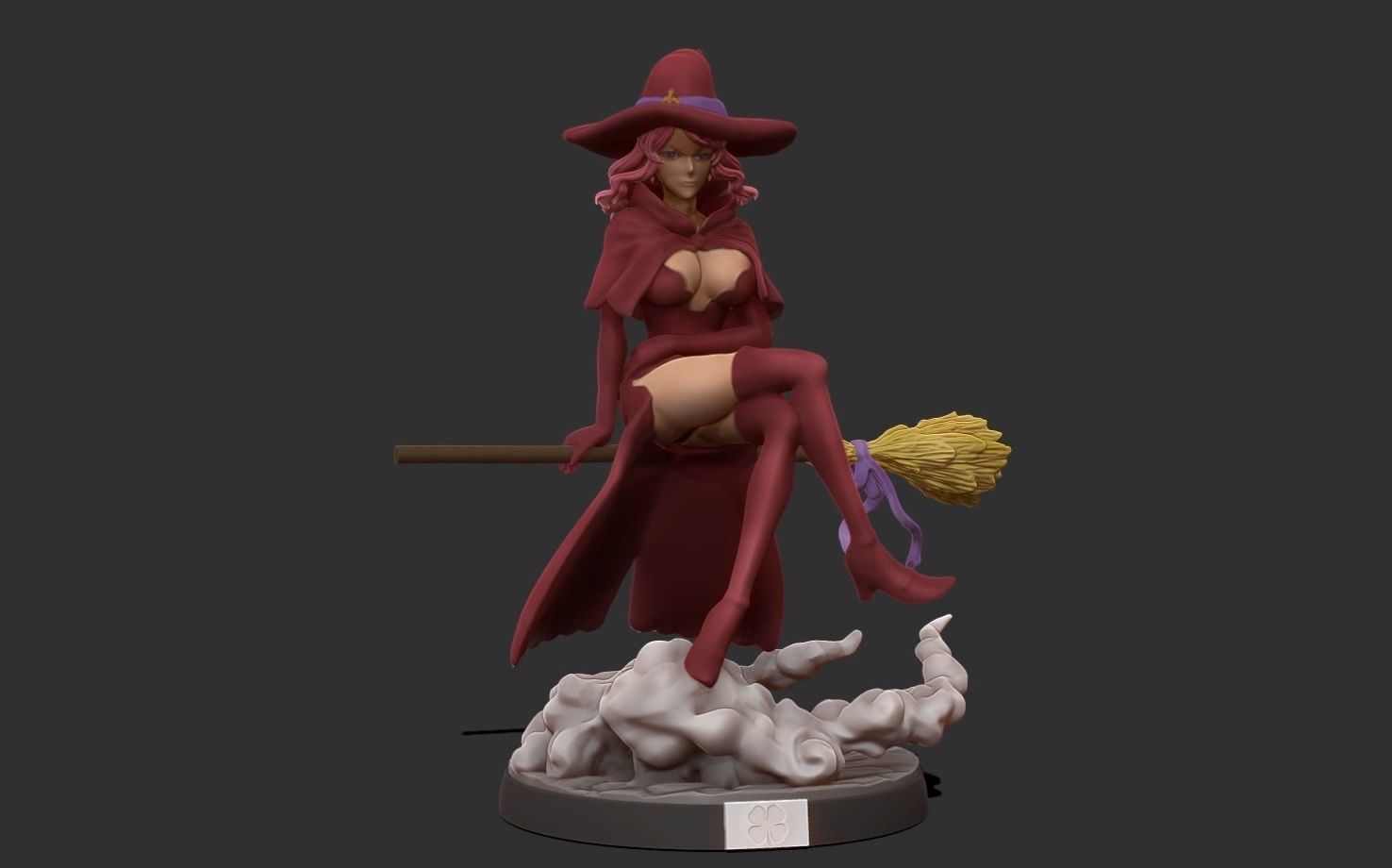 Black clover - vanessa anoteca 3d print statue - witch figure 3D print model_7