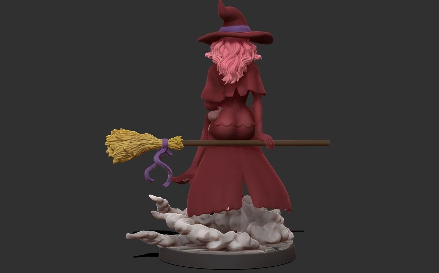 Black clover - vanessa anoteca 3d print statue - witch figure 3D print model_21