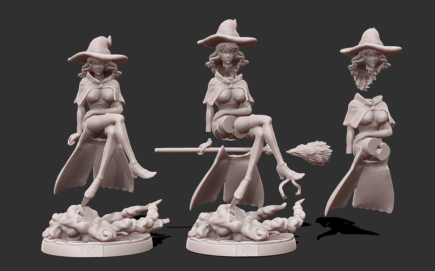 Black clover - vanessa anoteca 3d print statue - witch figure 3D print model_6